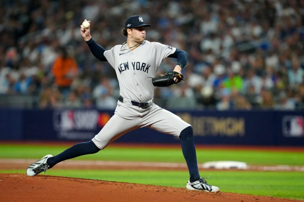 Cam Schlittler during ALDS Game 2 on October 5, 2026.