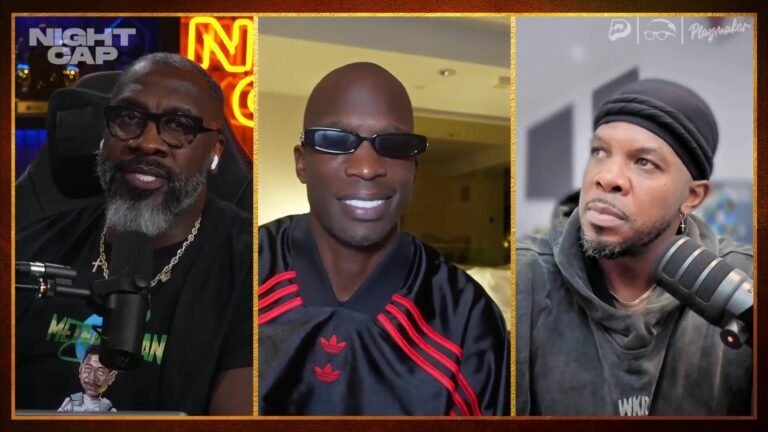 Shannon Sharpe, Chad Johnson and Joe Johnson during Nightcap’s Cowboys discussion.