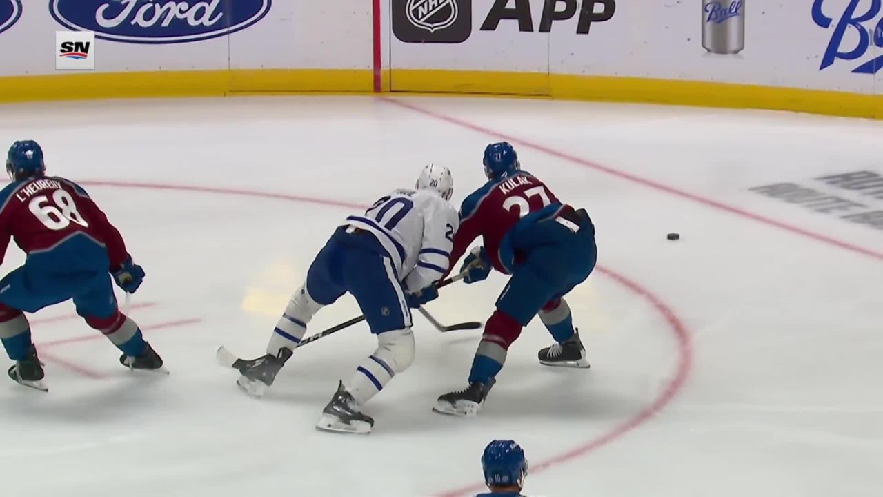 Toronto Maple Leafs skater in action against the Colorado Avalanche.