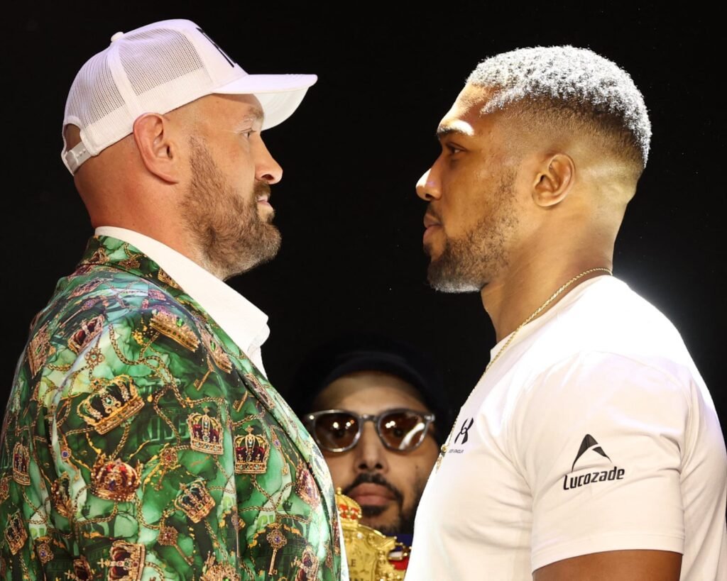 Tyson Fury and Anthony Joshua meet at their London press conference on September 30, 2026.
