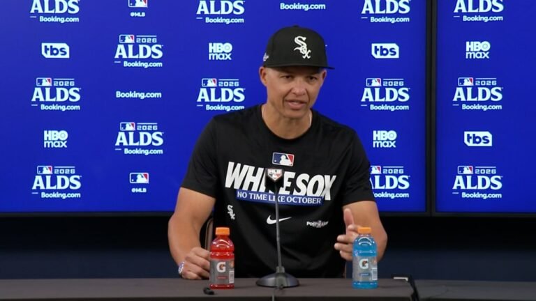 Will Venable answers questions after the White Sox beat the Guardians in ALDS Game 1.